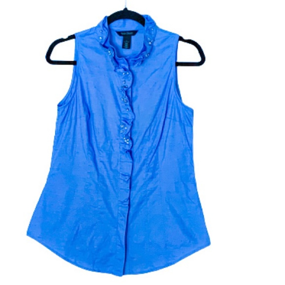 ⭐️White House Black Market Blue Sleeveless top